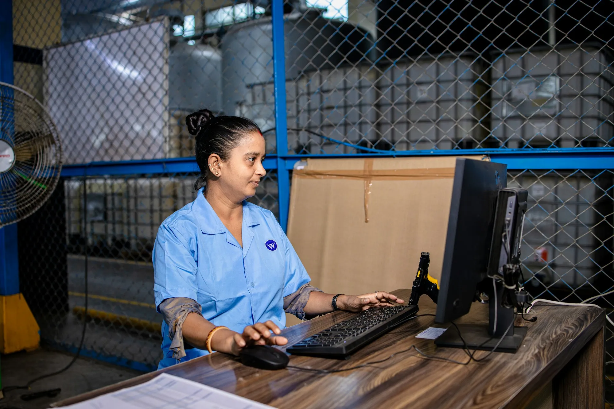 Warehouse logistics scene